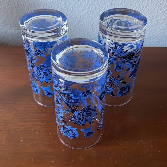 💙🖤MCM Mid Century Royal Norfolk Blue & Black Highball Cocktail Glassware💙🖤 - Picture 6 of 6